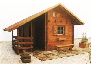 lesena hiša iz brun