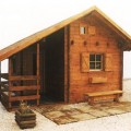 lesena hiša iz brun